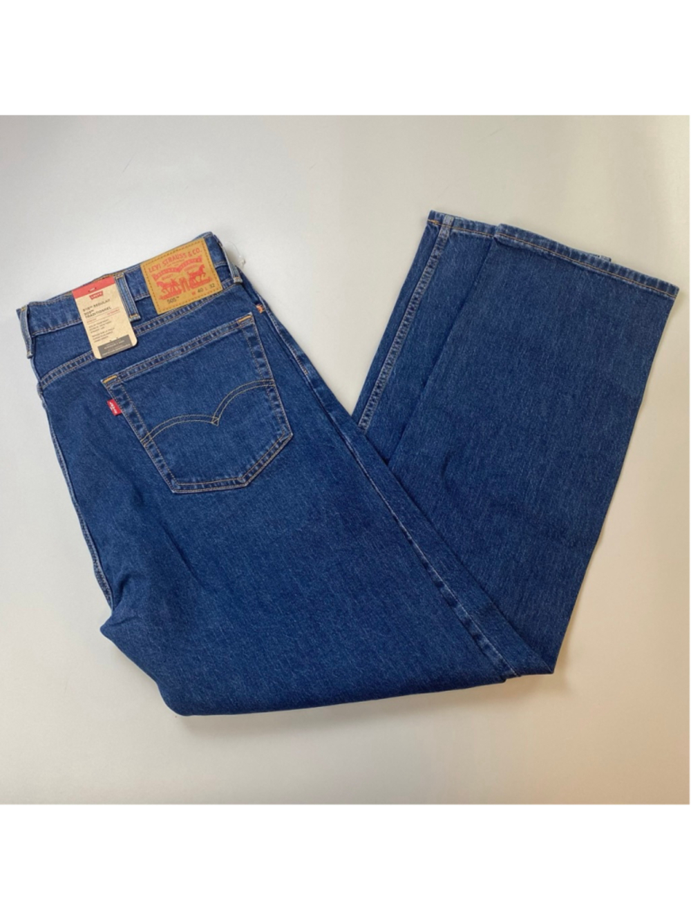 Levi's 505 Regular Jeans Mens 40 x 32 Blue Straight Leg Classic Roomy Mint